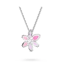 Swarovski Crystal Mixed Cuts Flower Gema Pendant Necklace