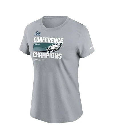 Women's Nike Gray Philadelphia Eagles 2022 Nfc Champions Trophy Collection T-shirt
