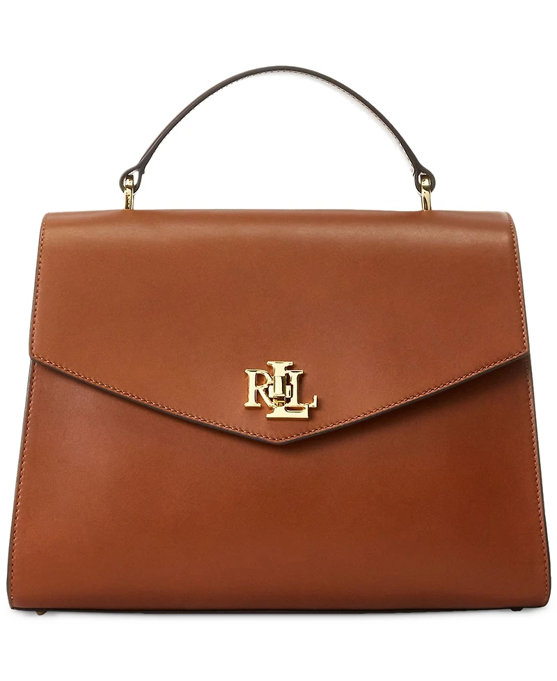 Lauren Ralph Farrah Medium Leather Top-Handle Satchel