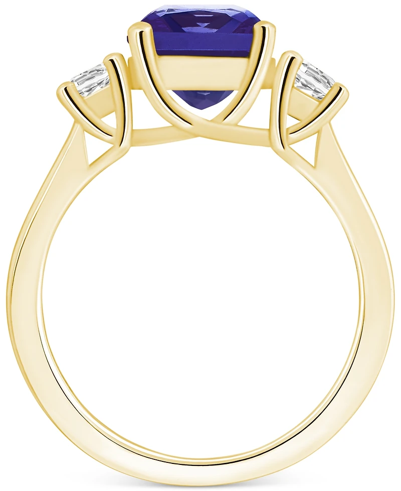 Tanzanite (2-1/3 ct. t.w.) & Diamond (1/3 Cushion Ring 14k Gold