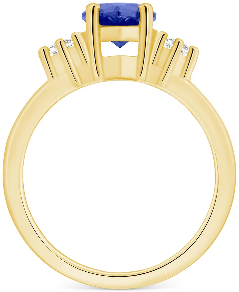 Tanzanite (1-7/8 ct. t.w.) & Diamond (1/10 Pear Ring 14k Gold