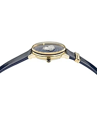 Versace Women's Swiss Medusa Alchemy Blue Leather Strap Watch 38mm