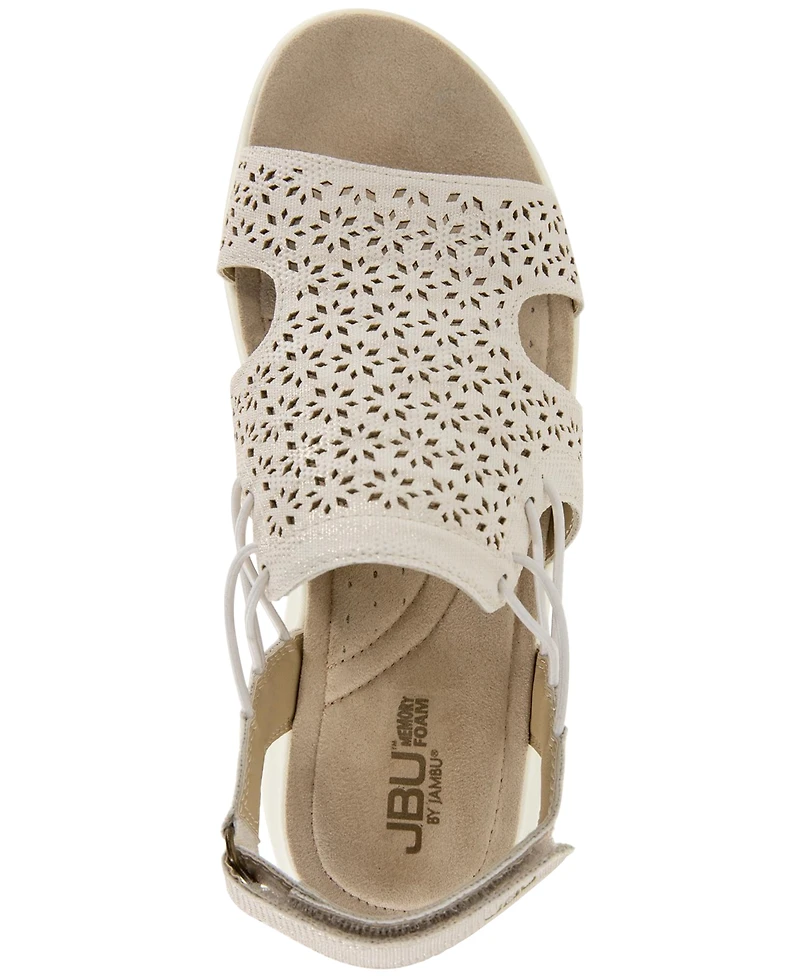 Jbu Women's Francis Slip-On Strappy Slingback Sandals