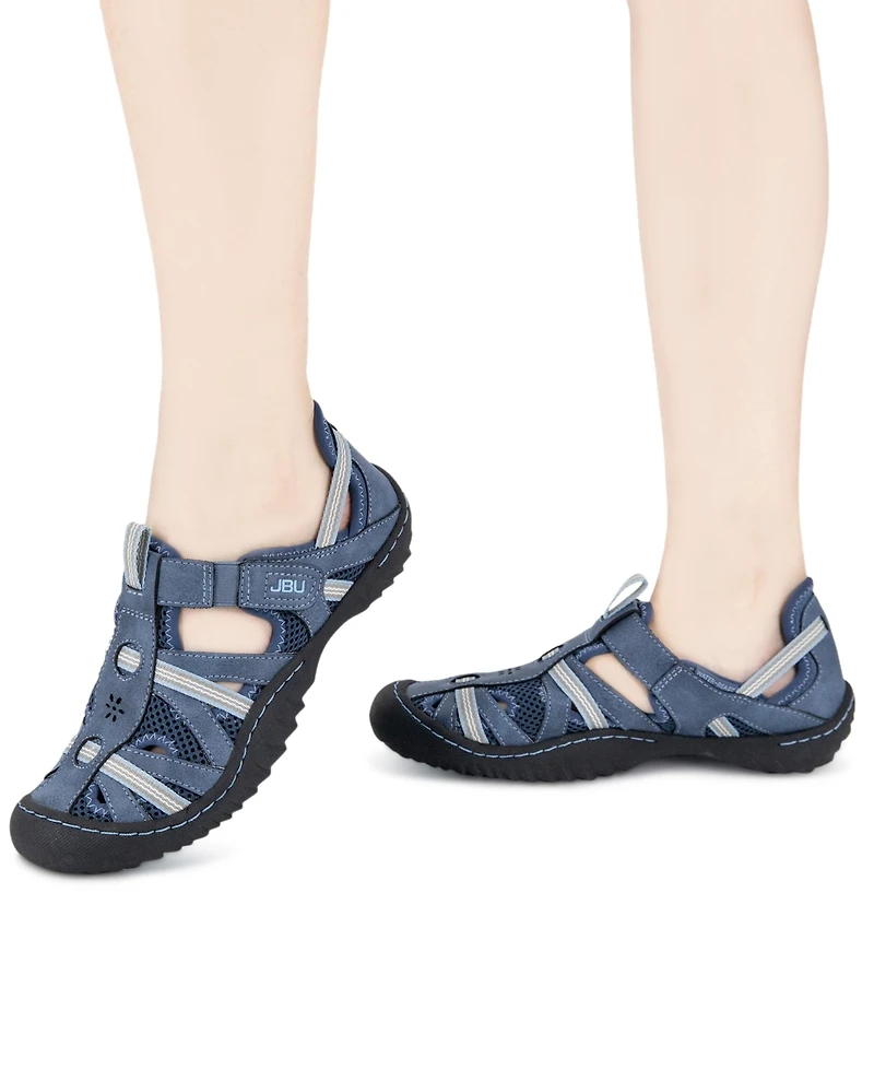Jbu Women's Regional Water-Ready Strappy Sandal Flats
