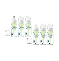Dr. Browns Standard Neck Options+ Anti-Colic Baby Bottle, 4 oz, 6 Pack