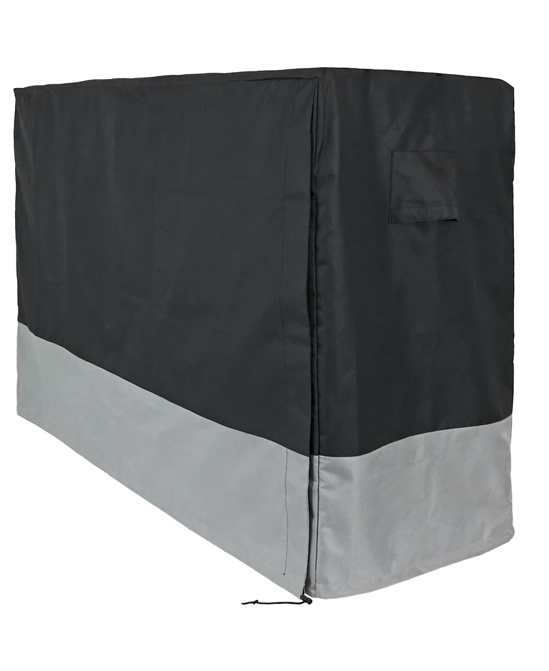 Outdoor Firewood Log Rack Cover - Gray and Black - 600D Polyester with Pvc Backing - 6-Foot