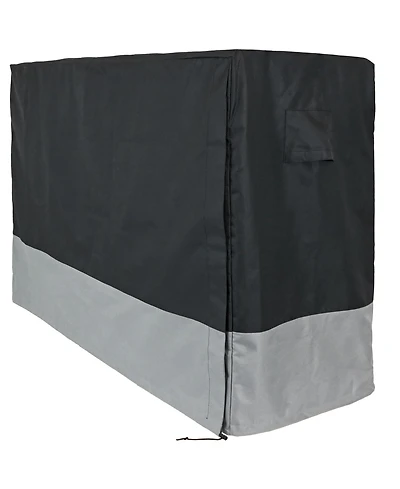 Outdoor Firewood Log Rack Cover - Gray and Black - 600D Polyester with Pvc Backing - 6-Foot