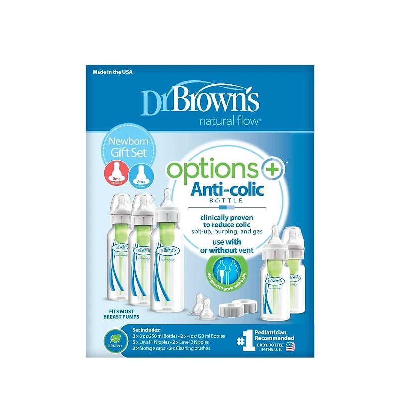Dr. Browns Baby 17 Piece Anti-Colic Options+ Baby Bottle Newborn Feeding Set