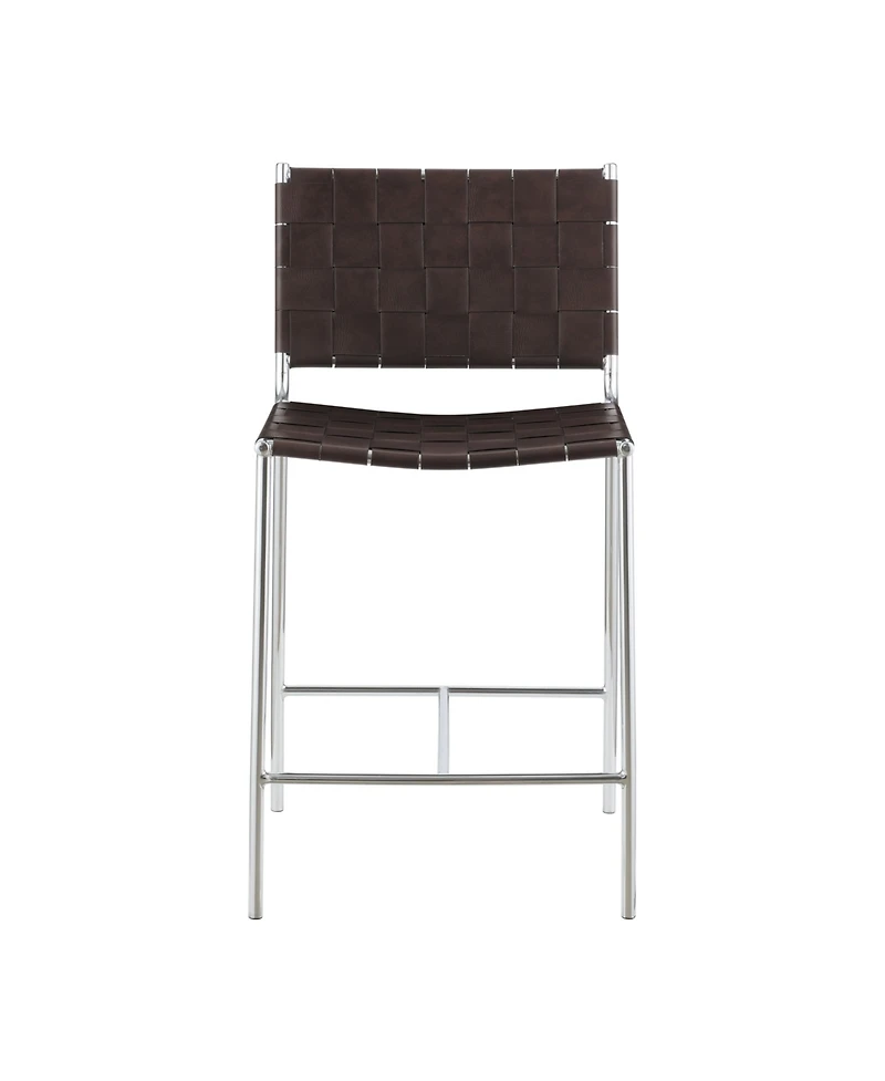 Coaster Home Furnishings Polyvinyl Chloride Upholstered Counter Height Stool with Open Back