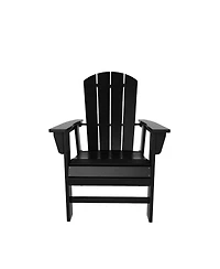 WestinTrends 5 Piece Outdoor Patio Dining Round Table and Curved Back Armchair Set