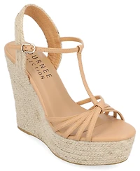 Journee Collection Women's Yara Platform Wedge Sandals