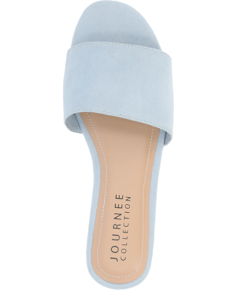 Journee Collection Women's Kolinna Slip On Flat Sandals