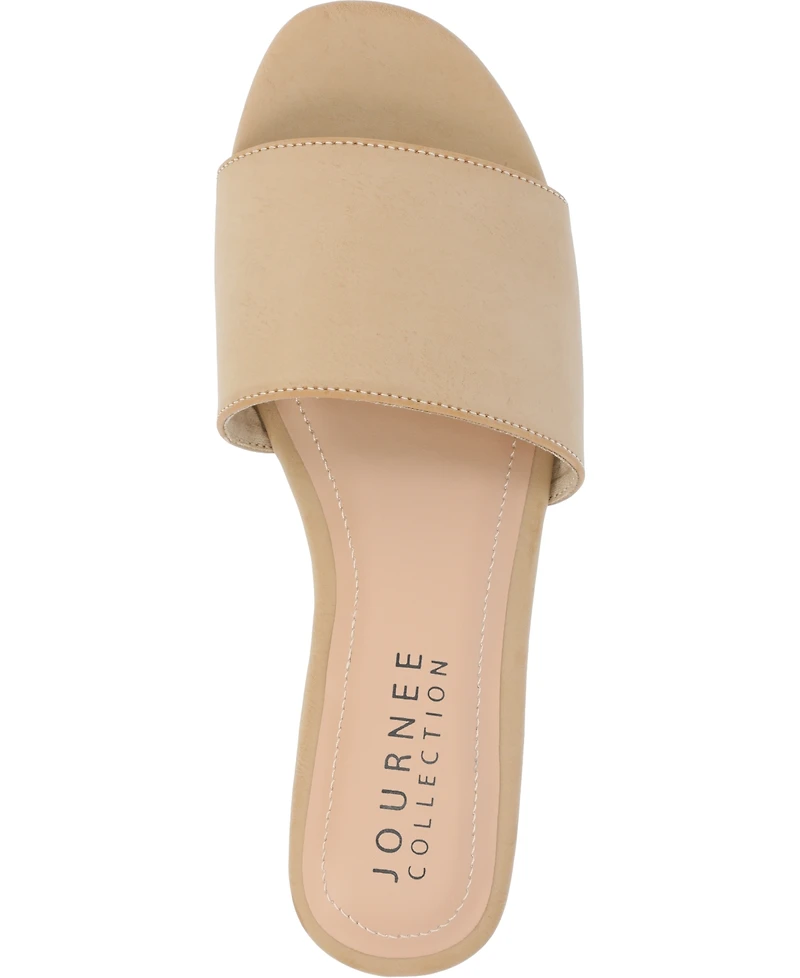 Journee Collection Women's Kolinna Slip On Flat Sandals