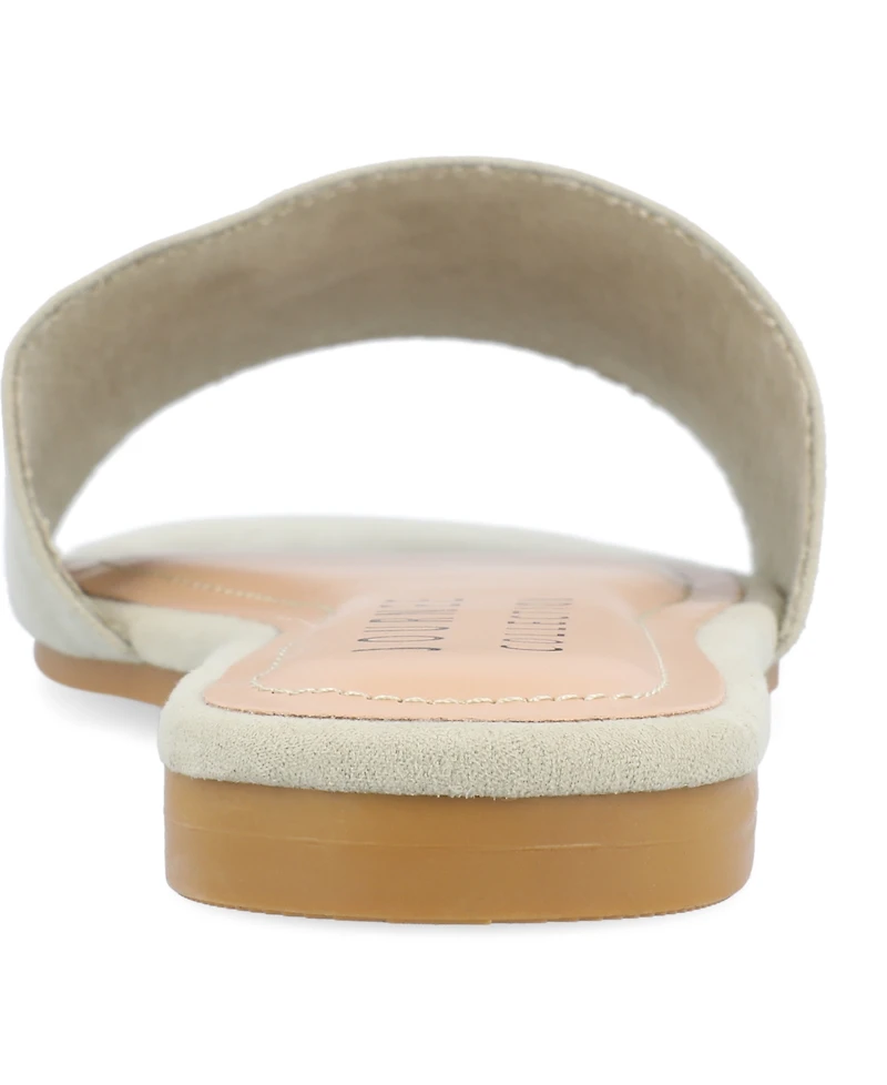 Journee Collection Women's Kolinna Slip On Flat Sandals