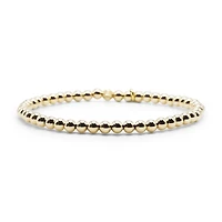 Bowood Lane Non-Tarnishing Gold filled, 4mm Gold Ball Stretch Bracelet