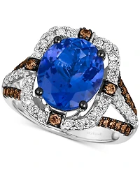 Le Vian Blueberry Tanzanite (4-1/2 ct. t.w.), Chocolate Diamonds (1/2 ct. t.w.) & Nude Diamonds (1/2 ct. t.w.) Statement Ring in 14k White Gold