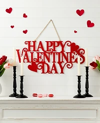 Glitzhome 24" L Metal "Happy Valentine'S Day" Wall Decor