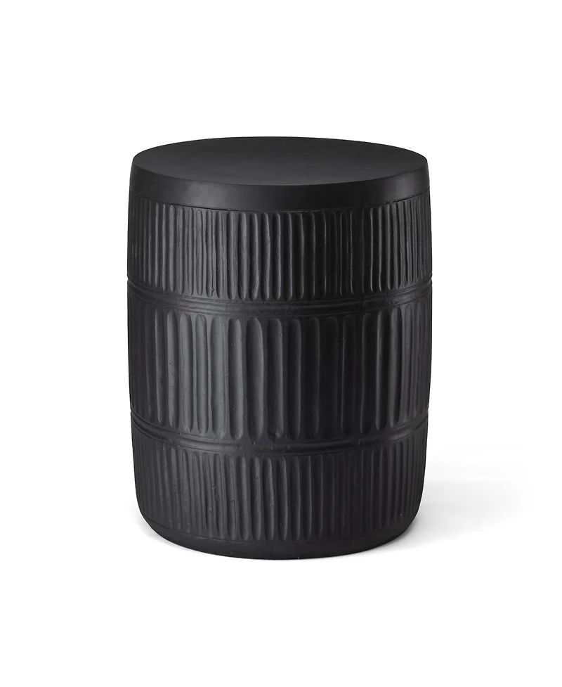 Glitzhome 18.5'' H Multi-Functional Magnesium Oxide Textured Garden Stool or Planter Stand or Accent Table
