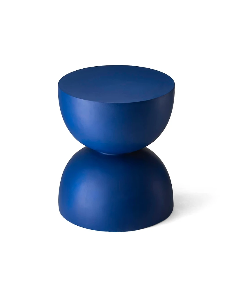 Glitzhome 17.75'' H Multi-Functional Magnesium Oxide Cobalt Garden Stool or Planter Stand or Accent Table