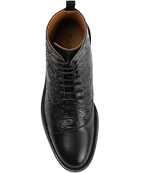 Taft Men's Paris Floral Embossed Leather Dress Boots