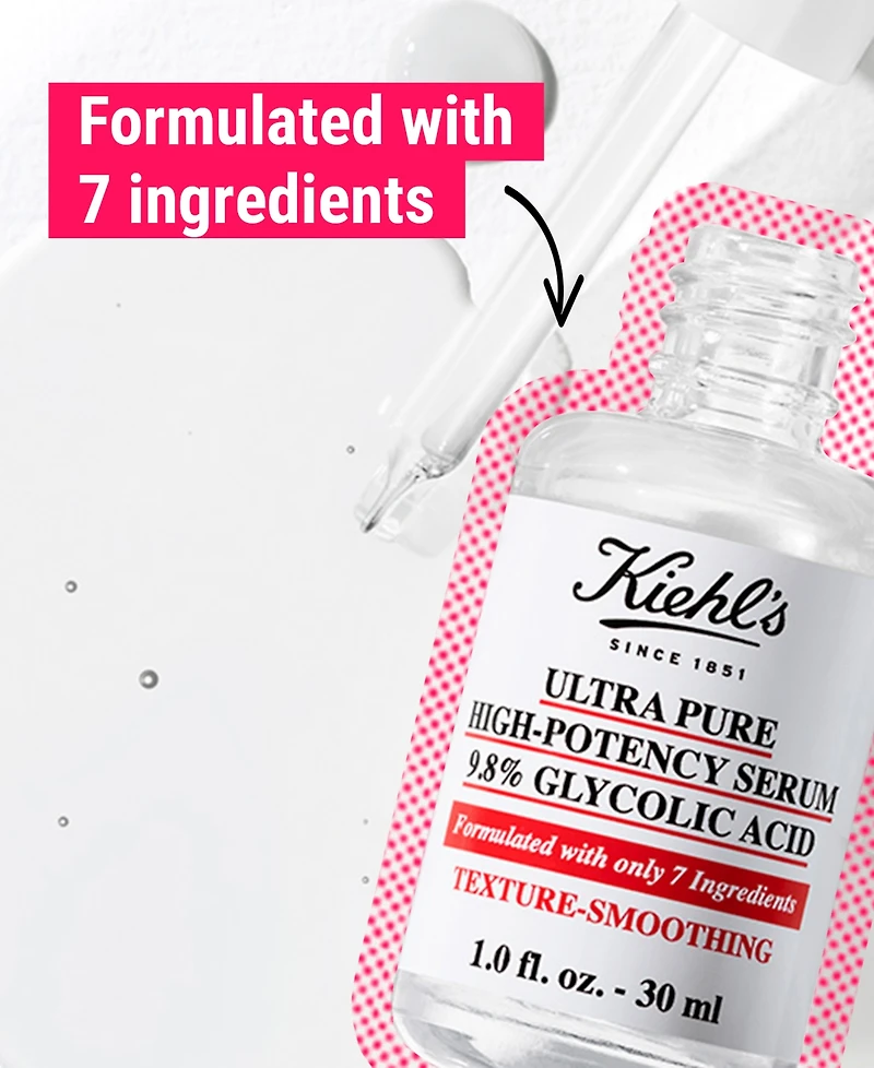 Kiehl's Since 1851 Ultra Pure High-Potency 9.8% Glycolic Acid Serum, 1 oz.