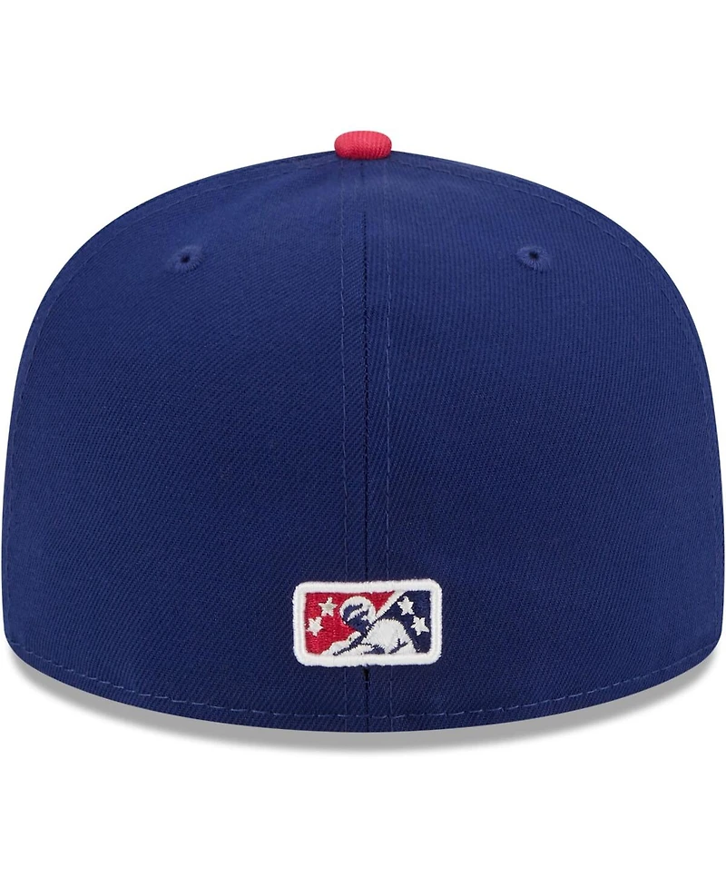 Men's New Era Navy, Coral Pointy Boots De Amarillo Copa La Diversion 59FIFTY Fitted Hat
