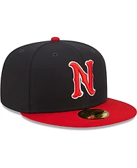 Men's New Era Navy Nashville Sounds Authentic Collection Road 59FIFTY Fitted Hat