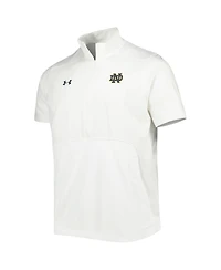 Men's Under Armour White Notre Dame Fighting Irish Motivate 2.0 Half-Zip Jacket