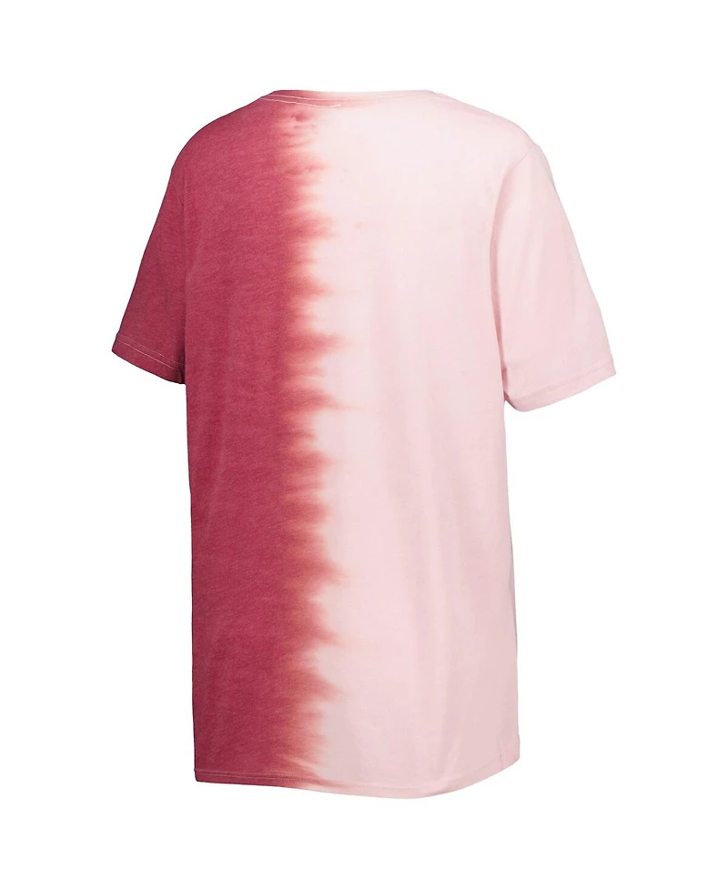 Women's Gameday Couture Crimson Oklahoma Sooners Find Your Groove Split-Dye T-shirt