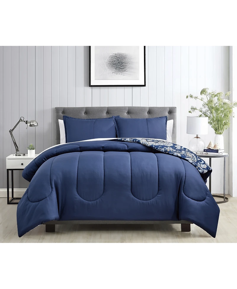Sunham Classic Damask 3-Pc. Comforter Set, Exclusively at Macy's