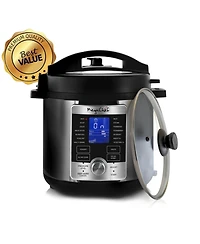MegaChef 6 Quart Stainless Steel Electric Digital Pressure Cooker