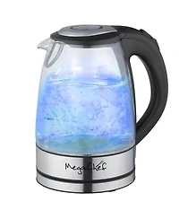MegaChef 1.7 Quart Glass and Stainless Steel Electric Tea Kettle