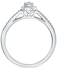 Diamond Teardrop Halo Engagement Ring (1/4 ct. t.w.) 14k White, Yellow or Rose Gold