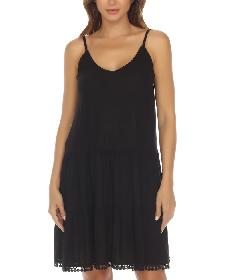 Raviya Women's Tiered Sleeveless Cover-Up Dress
