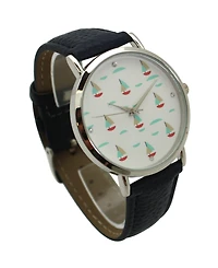 Olivia Pratt Soft Band Sailing Boats Dial Women Watch