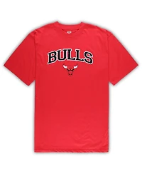 Men's Concepts Sport Red, Heather Gray Chicago Bulls Big and Tall T-shirt Pajama Pants Sleep Set