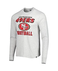 Men's '47 Brand Heathered Gray San Francisco 49ers Dozer Franklin Long Sleeve T-shirt