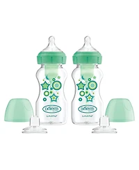 Dr. Browns Baby Anti-Colic Options+ Wide-Neck Baby Bottle to Sippy Bottle, 9oz, 2 pack