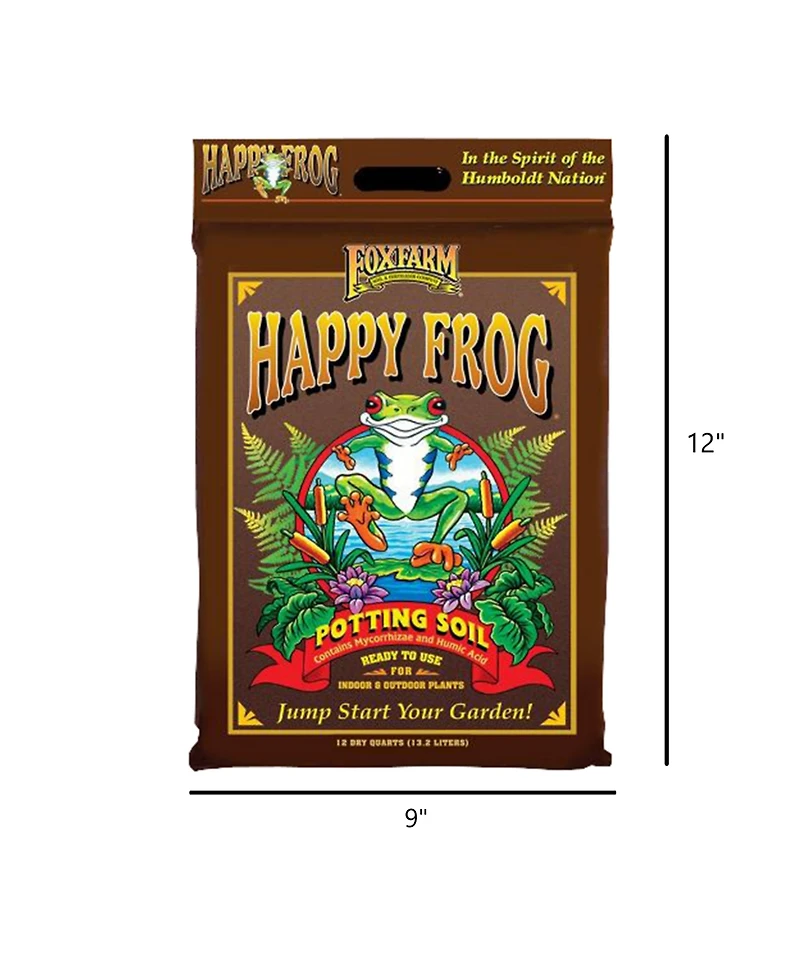 Fox Farm FX14054 Happy Frog Potting Soil, 12 Quart