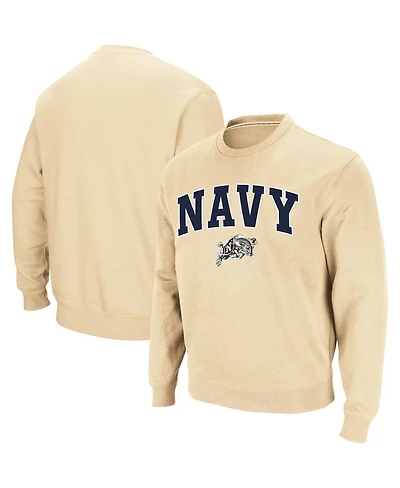 Colosseum Men's Navy Midshipmen Arch and Logo Crew Neck Sweatshirt
