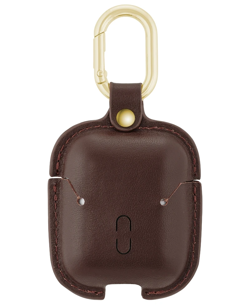 WITHit Brown Leather Cover designed for Apple AirPods