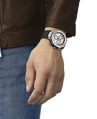 Tissot Men's Swiss Chronograph T-Race Black Strap Watch 45mm