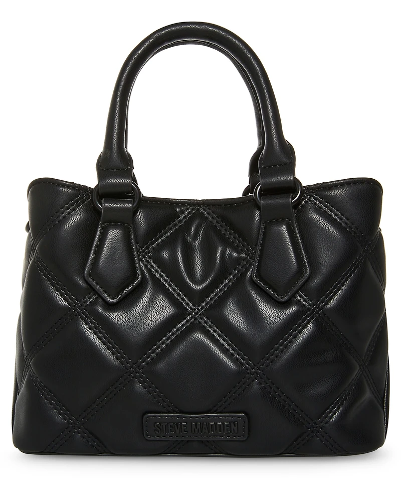 Steve Madden Bmickey Logo Plaque Satchel Bag
