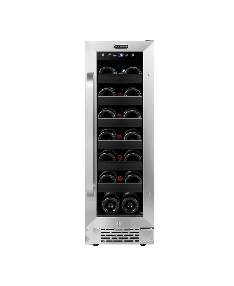 Whynter 12 inch BuiltIn 20 Bottle Undercounter Stainless Steel Wine Refrigerator