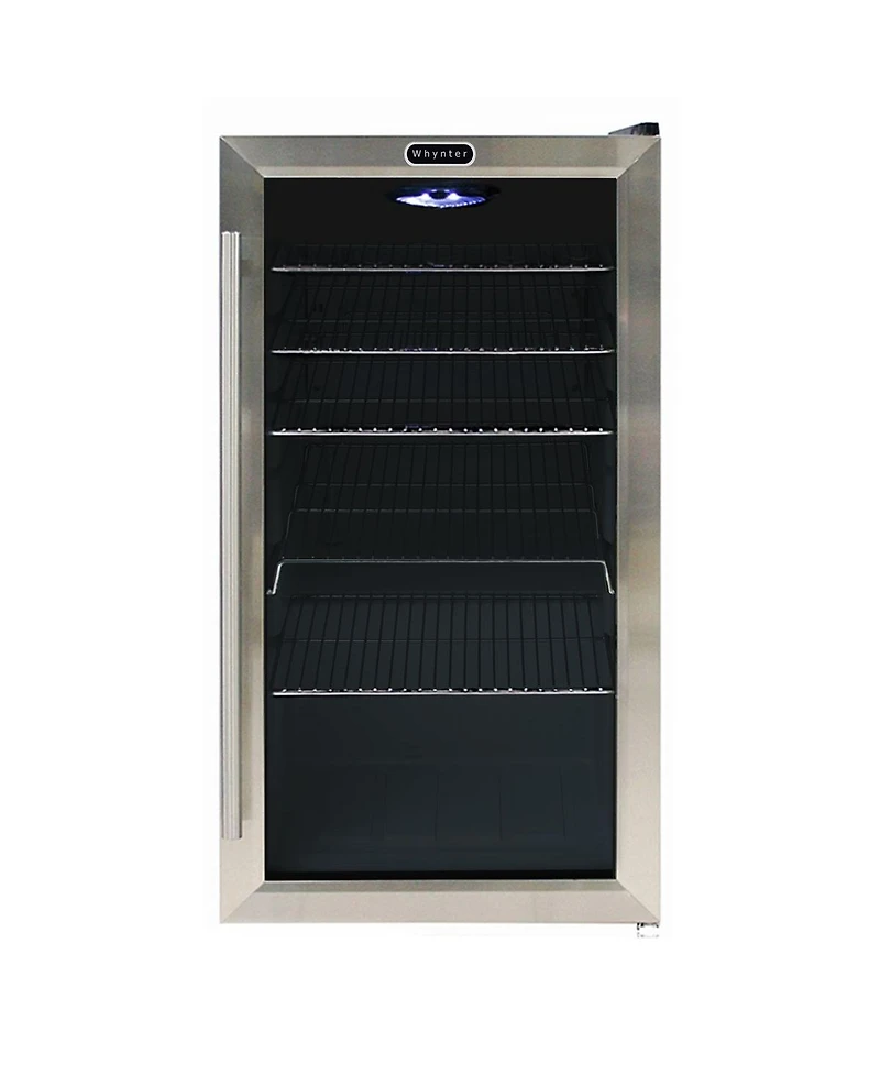 Whynter Beverage Refrigerator - Stainless Steel with internal fan
