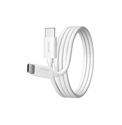 Overtime iPad Pro/Mini and Android Phone 6ft Charging Cable | Usb Type C to Usb Type C Cable - White (2-Pack)