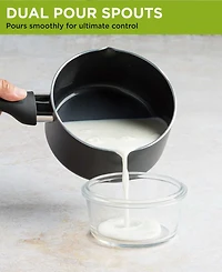 Ecolution Aluminum 1 Quart Evolve Non-Stick Saucepan with Pouring Spouts