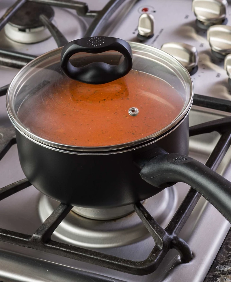 Ecolution Aluminum Quart Evolve Non-Stick Saucepan with Glass Lid