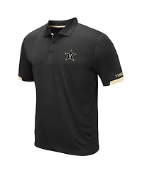 Men's Colosseum Black Vanderbilt Commodores Santry Polo Shirt