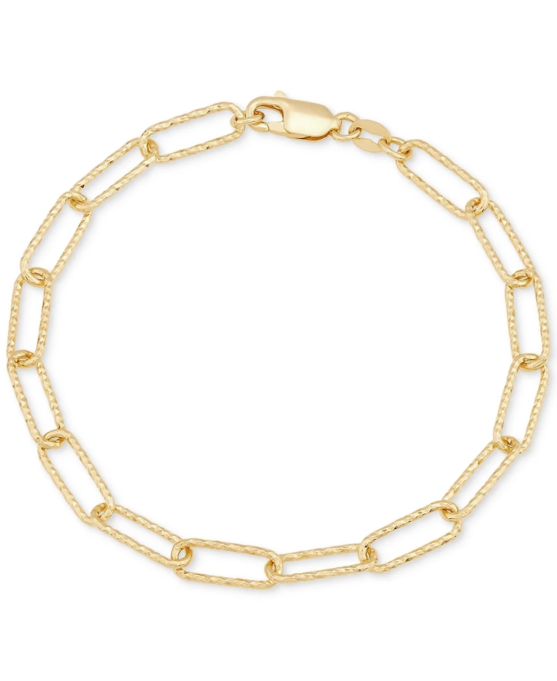 Giani Bernini Textured Paperclip Link Bracelet, Created for Macy's